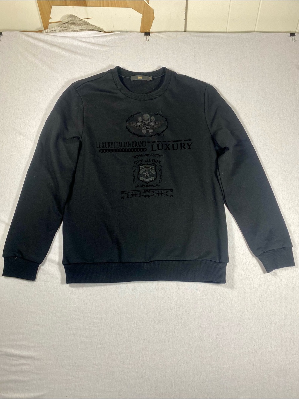 DAAD Black Graphic Crewneck Sweatshirt Skull Wings XL 52